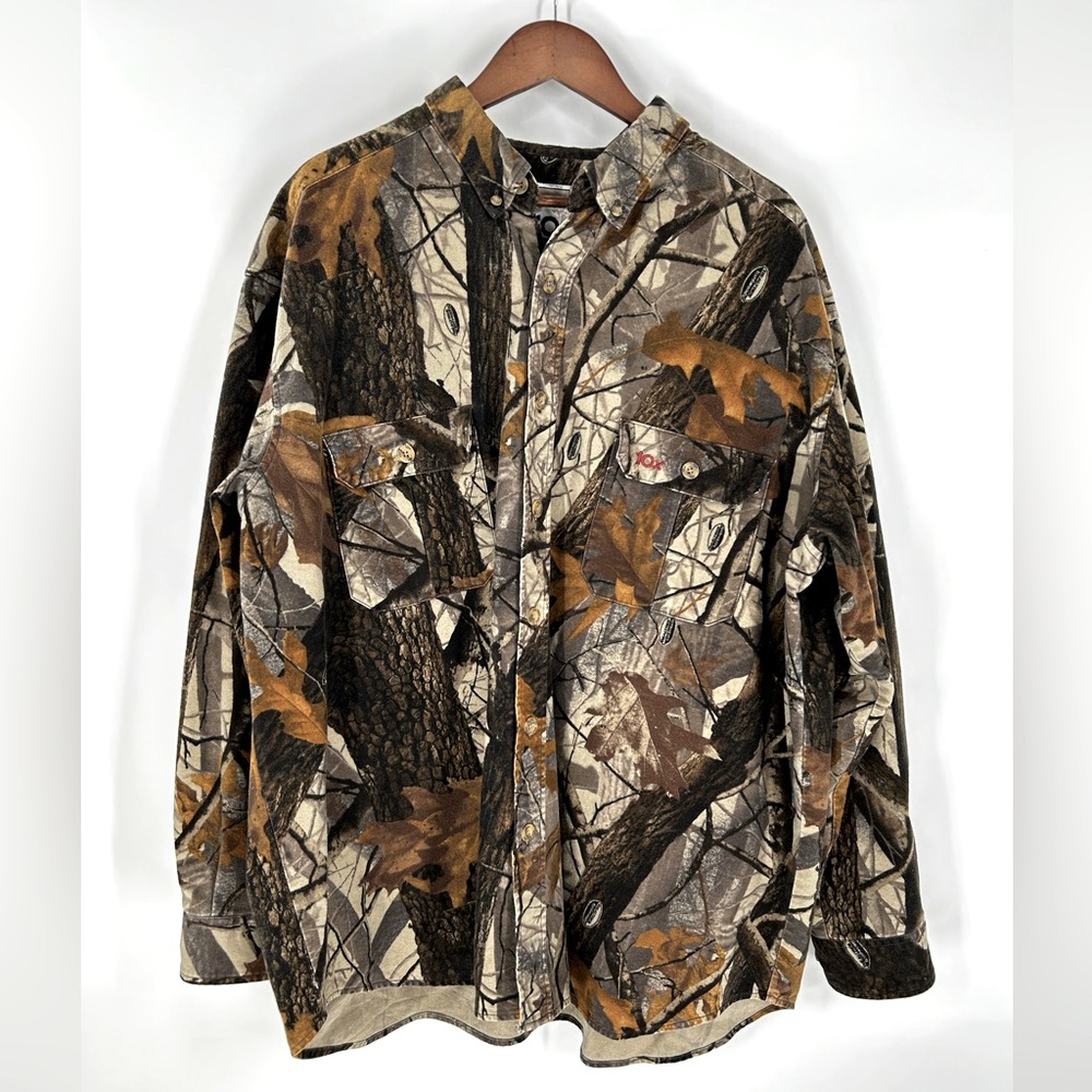 Realtree hardwoods 10X‎ men’s camo hunting shirt, button down long sleeve